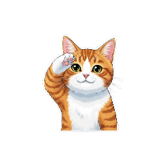 [LINEスタンプ] 【敬礼猫⑤】