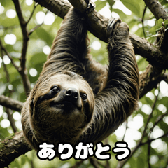[LINEスタンプ] レトロかわいいナマケモノのゆる日和