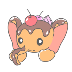 [LINEスタンプ] かわいい スイーツのゾウさん