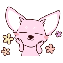 [LINEスタンプ] いやしの日常 チワワ (ピンク)