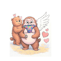 [LINEスタンプ] キューピッドゴリラ