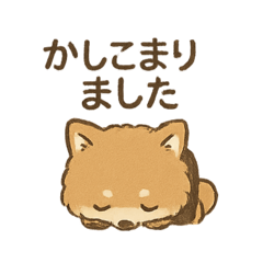 [LINEスタンプ] 従順ふわふわ柴犬スタンプ