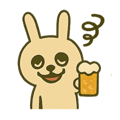 [LINEスタンプ] 酒飲みうさぎスタンプ