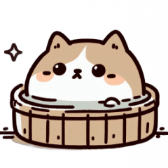 [LINEスタンプ] お風呂猫 無表情,