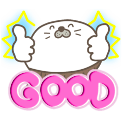 [LINEスタンプ] 腹巻きアザラシ君 001 （あざらし）改