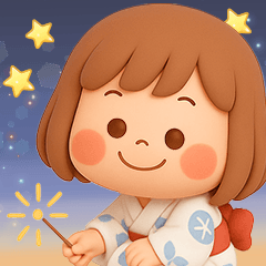 [LINEスタンプ] 【3D】ずっと使える夏編★ぶちゃこの日常
