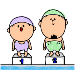 [LINEスタンプ] へび美と竜じの夏の日々。