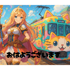 [LINEスタンプ] かわいいデコレーション電車