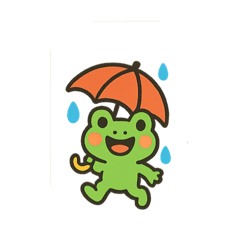 [LINEスタンプ] カエルちゃん雨の日スタンプ