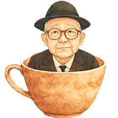 [LINEスタンプ] コーヒーカップおじさん