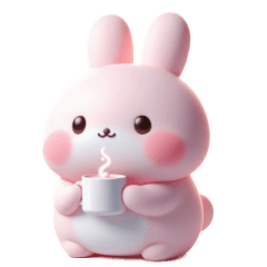 [LINEスタンプ] ピンクうさぎのぐうたら日常