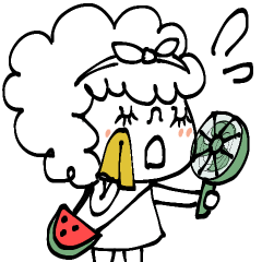 [LINEスタンプ] mottoのふわふわガール♡初夏