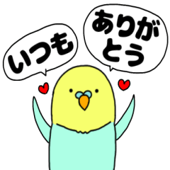 [LINEスタンプ] 【吹き出し】インコのぴーちゃん