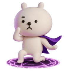 [LINEスタンプ] ずっと使える中二病うさぎ3D