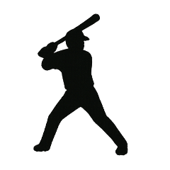 [LINEスタンプ] シュールな野球シルエット
