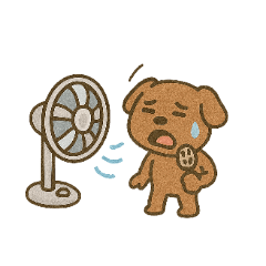 [LINEスタンプ] 暑い イヌ シリーズ