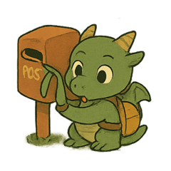 [LINEスタンプ] 配達ドラゴン