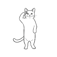 [LINEスタンプ] 【敬礼猫⑦】