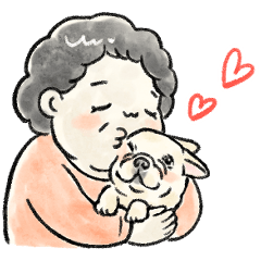 [LINEスタンプ] フレブル溺愛おばさん［クリームver.］