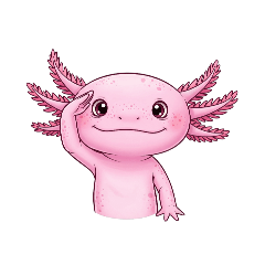 [LINEスタンプ] 【敬礼ウーパールーパー①】