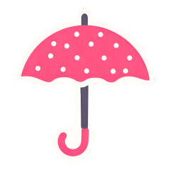 [LINEスタンプ] 雨の日のかわいい傘スタンプ