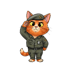 [LINEスタンプ] 【敬礼猫10】