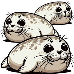 [LINEスタンプ] 人間みたいなアザラシ