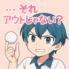 [LINEスタンプ] 頑張るソフトテニス男子