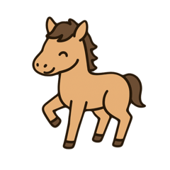 [LINEスタンプ] ことしのうまは、ちょっとかわいい！
