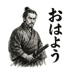 [LINEスタンプ] 侍 あいさつ①