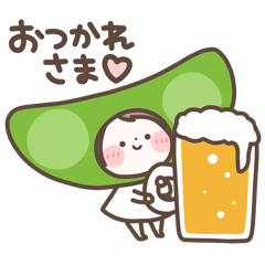 [LINEスタンプ] まるいすたんぷ【たべもの】