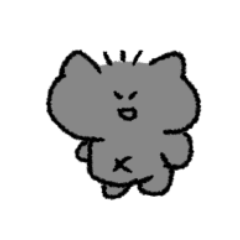 [LINEスタンプ] ネコのむっちゃん〜闇〜