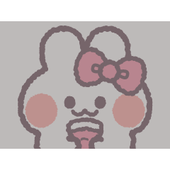 [LINEスタンプ] 動くうしゃぎ！！1-2 ピンク