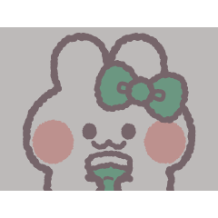 [LINEスタンプ] 動くうしゃぎ！！1-2 緑色