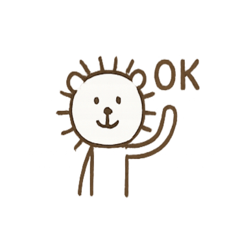 [LINEスタンプ] ゆるっと棒ライオンスタンプ