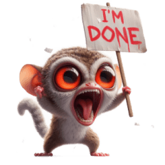 [LINEスタンプ] 大きな目のサルの毒舌ツッコミ
