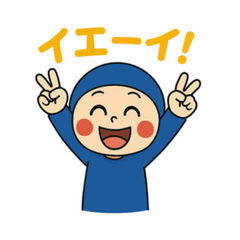 [LINEスタンプ] 元気いっぱい！笑顔のブルーくんスタンプ