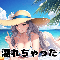 [LINEスタンプ] 夏の女神スタンプ♡誘惑ビーチ編