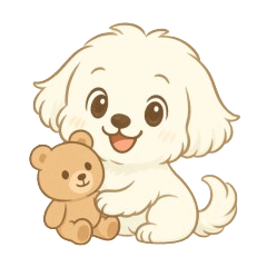 [LINEスタンプ] マルチーズくんとくまちゃん