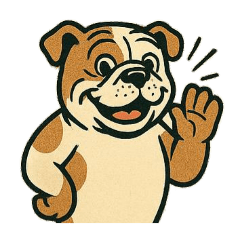 [LINEスタンプ] [アレンジ用]レトロアメリカンなブルドッグ