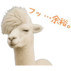 [LINEスタンプ] 前髪きめすぎなアルパカ1