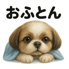 [LINEスタンプ] とにかく眠いシーズー犬のラインスタンプ