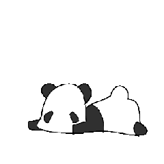 [LINEスタンプ] だらけたいパンダ