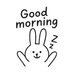 [LINEスタンプ] 使いやすい シンプル英語うさぎ