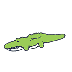 [LINEスタンプ] わにわにするワニ