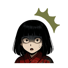 [LINEスタンプ] 赤い和服の女の子