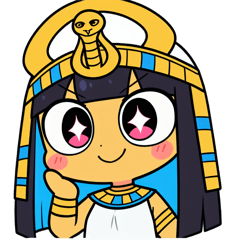 [LINEスタンプ] ファラオな女性が美味しく食べる