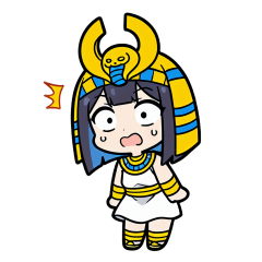 [LINEスタンプ] ファラオな可愛い女性がビックリ