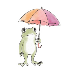 [LINEスタンプ] 梅雨のかえるちゃん