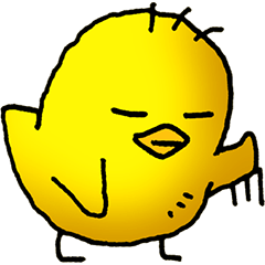 [LINEスタンプ] 弱音と応援（ひよこ）